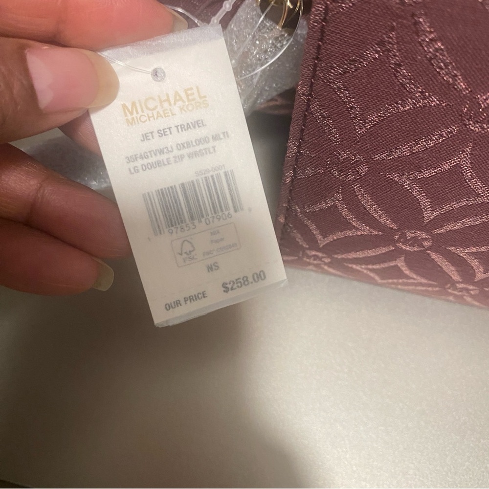 NWT MICHAEL KORS Mirella Large Metallic Logo Jacquard Tote With Matching Wallet - Picture 14 of 15